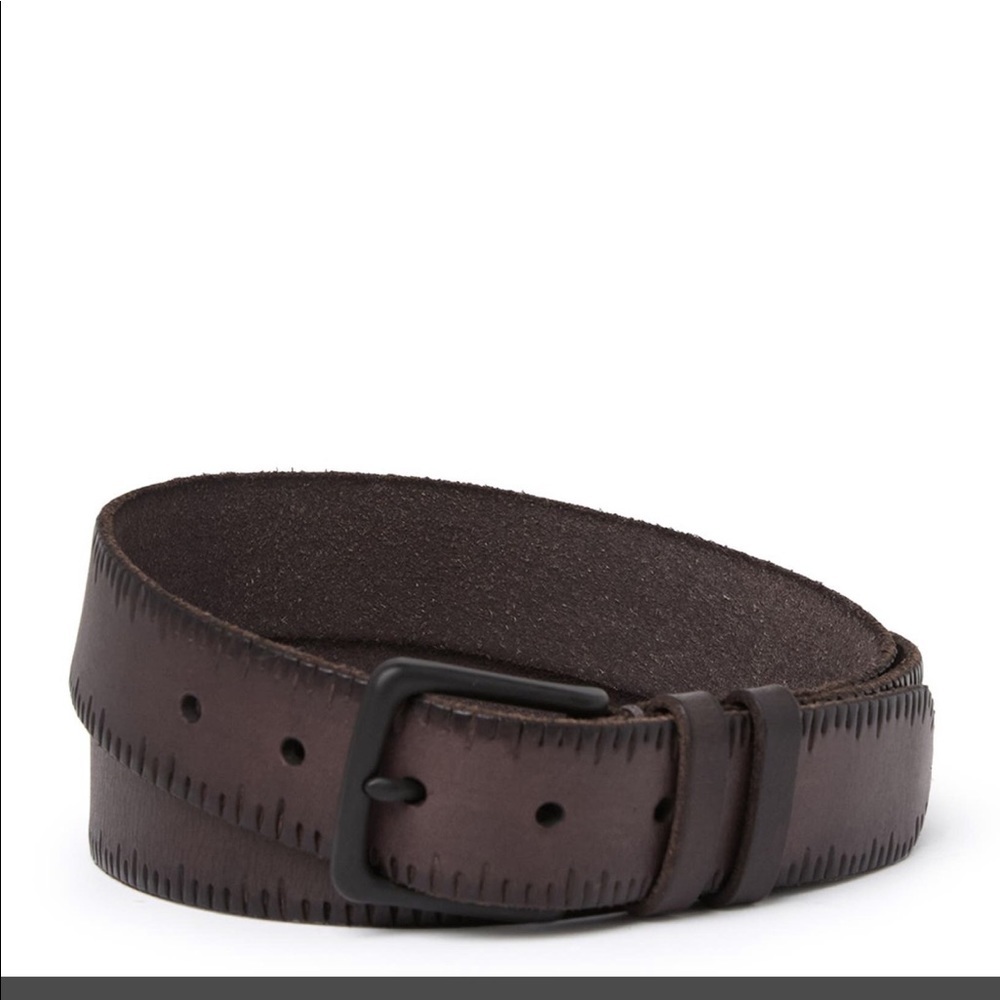 New all saints 35mm embossed leather belt size 40